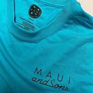 Maui & Sons | t-shirt | Small | Blue | Front & Back | Worn once
